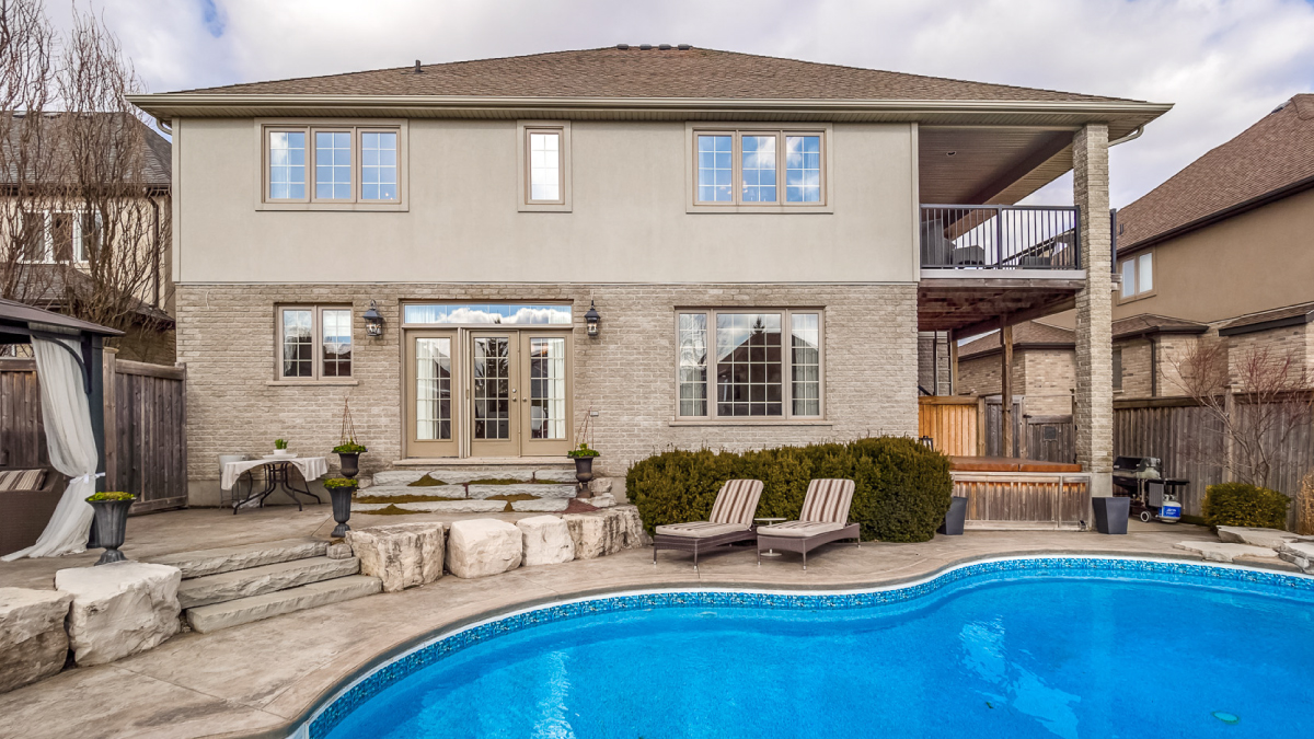 Backyard with pool