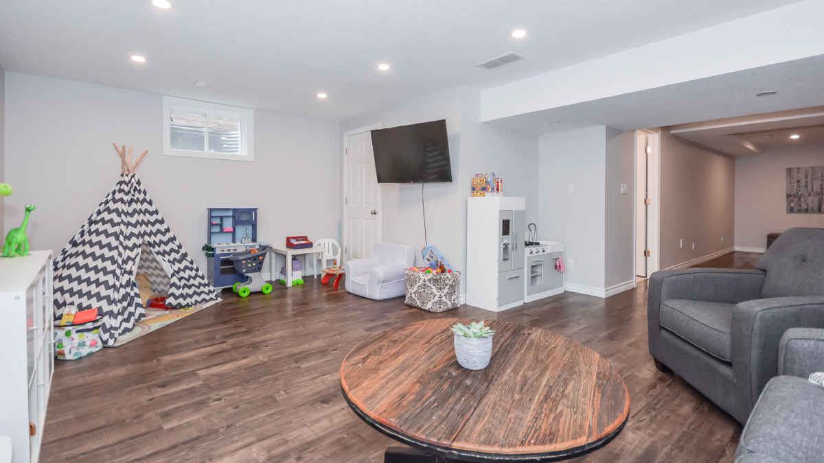 Basement rec room